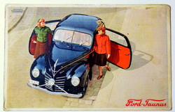 Ford Taunus békebeli reklám képeslap Klösz nyomda