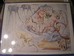 N3 Salvador Dali ritka 88 x 60 cm plexi védős kép ritkasága ajándékozható Leárazva