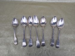 1855-56 Antique silver spoons 200ft / g 385.5g