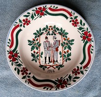 Katonás tányér 1. világháborús tányér Wilhelmsburgi