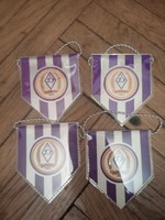 Four old red star Újpest flags