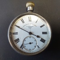 Angol Silver Pocket Watch Parkinson & Frodsham London Férfi Zsebóra.