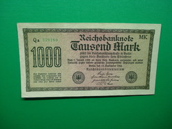 Németország 1000 márka 1922 zöld sorszámmal!