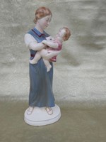 1 ft os aukció! Antik Zsolnay jellegű figura 31 cm formaszámmal 1900