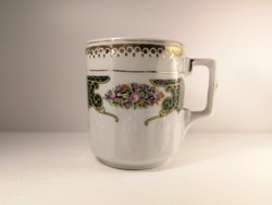 Antik virágos porcelán MZ Altrohlau bögre 16