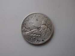 Spanyol 2 peseta 1870