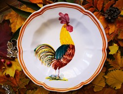 Italian rooster plate