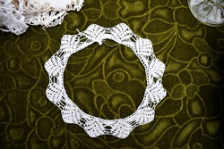 Crochet needlework lace ribbon, border 34 cm 3 cm wide