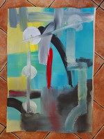 You pay 1, you can take 2 action! 70X100 cm, painting, abstract, cardboard, oil