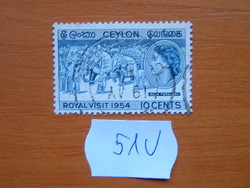 CEYLON (SRI LANKA) 1954-es királyi látogatás 51V