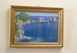 George Bikácsi: Amalfi Bay painting beach