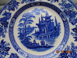 1920 Roval doulton cobalt blue madras oriental pagoda with flower pattern plate