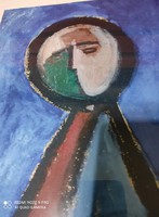 János Aknay (1949 -) is a Kossuth Prize-winning artist! 'Angel of Painting' ea.Iii / xx only 20pcs.Made of it