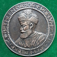 Kiss Ferenc: Gabor Bethlen, marked silver plaque, relief