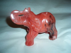 Vintage carved mineral elephant