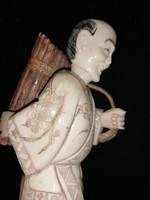 Oriental antique bone sculpture, carved