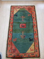 Hand-knotted gabbeh rug, 140 x 75 cm.