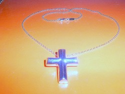 Minimalist cross - crucifix white gold gold filled necklace