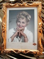 Németh marika operetta eternal primadonna signed tinted marked photo 1963 + carved gilded frame