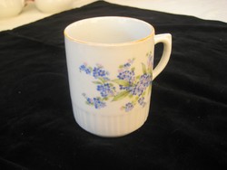 Forget-me-not mug from Zsolna, factory hairline crack on the handle