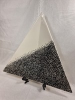 ART DECO háromszög tál , híres francia tervező Jean Pierre CAILLERES által tervezte a GIEN szàmára