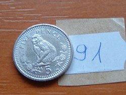 Gibraltar 5 pence 2003 berber macaque size: 18 mm 91.