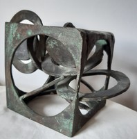 Gyula Nyírő: untitled, unique bronze statue, small sculpture