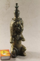 Antique bronze lion luminaire 714