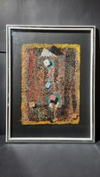 Abstract specialty - györgy somogyi (oil-paper 43x30 cm) contemporary + gift catalog!