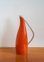 Retro porcelain spout - orange vase, decanter
