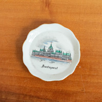 Aquincum retro porcelán tálka - szuvenír, nyaralási emlék - Budapest - 8 cm