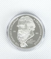 0R949 colored silver Szechenyi commemorative medal 0.999 Mkb