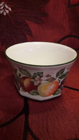 Orchard deep bowl, sugar bowl English porcelain (m2010) sittingbird 1000ft