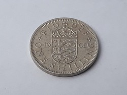 Brit, Angol 1 shilling 1961 érme - Egyesült Királyság Anglia 1 Shilling 1961 külföldi pénzérme