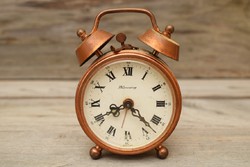 Vintage blessing table clock / mid-century German alarm clock / mechanical / retro / old