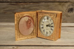 Vintage europa wedding clock / mid century german alarm clock / mechanical / retro / old