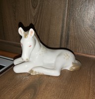 Szovjet ZHK Polonne orosz porcelán ló csikó  állat nipp figura Gyűjtői darab