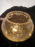 N15  Antik  lámpa búra ritkaság magassága 16 cm befogó mérete 6 cm oldalán kerek körökkel