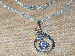 Unique amethyst mineral stone unique vintage necklace