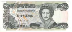 1/2 dollár 0,5 50 cent Bahama szigetek 1984 UNC