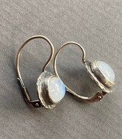 Moonstone unique gold earrings !! Silver!