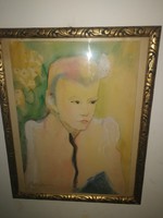 Gábor Marianne(1917-2014):"Mariska" - csodás art-deco portré,1939!Ritkaság,1 forintról!