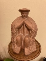 Árpád Somogyi: 21 cm terracotta statue of a shepherd
