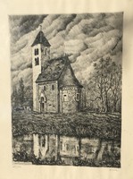 Id. Imre István (1918-1983) rézkarc