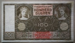 Hollandia 100 Gulden 1942 aUNC