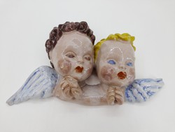 Elijah ceramic angels, angel heads wall decoration