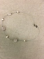 Silver necklace with pearls and crystals (silpada)