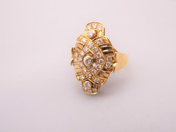 Art Deco Arany Gyűrű 0.54ct Briliánsokkal