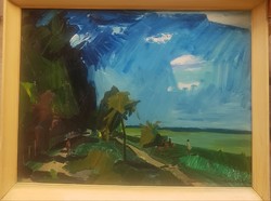 Jenő Id.Benedek (1906-1987): storm c.Picture oil painting with original guarantee