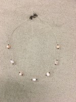 Ezüst nyaklánc-nyakék rózsaquartz kövekkel (Silpada)